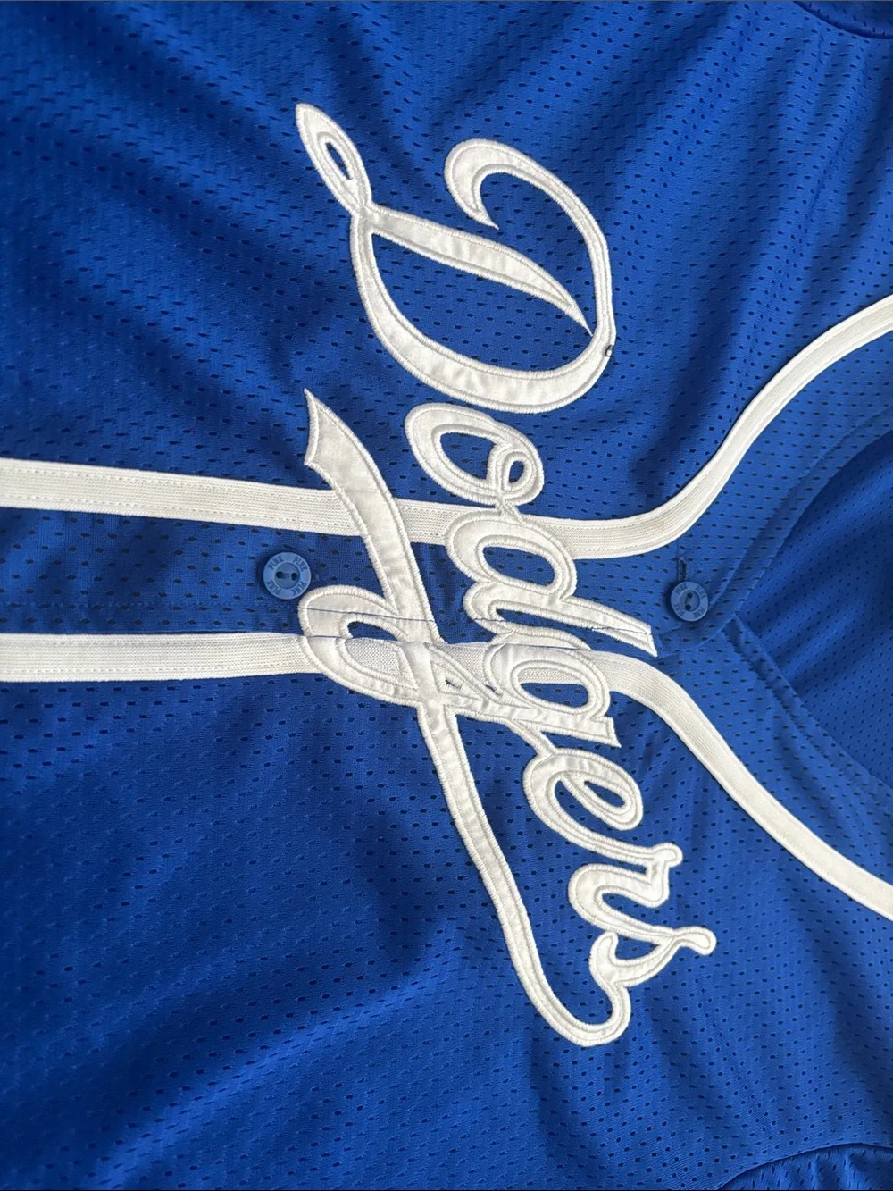 PINK Victoria's Secret Dodgers Royal Blue and White Baseball Jersey - Picture 3 of 6
